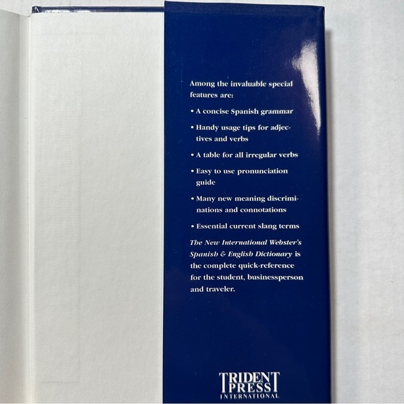 🔵 WEBSTER’S Spanish & English Dictionary 1997 Version By Edwin B Williams - Picture 5 of 7